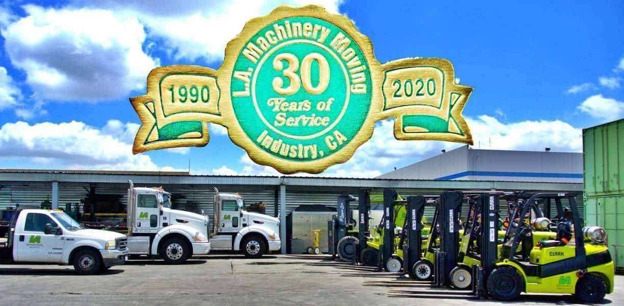 30 Year Aniversary of L A Machinery Moving